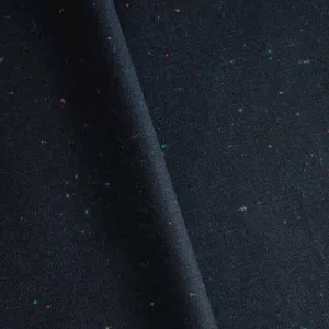 3 YD PC-Black/Multi Semi-Opaque Wool Blend Woven Jacketing Fabric