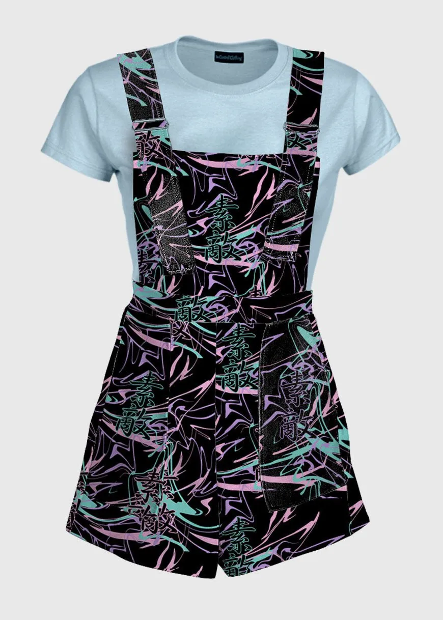 Abstract Black Overalls