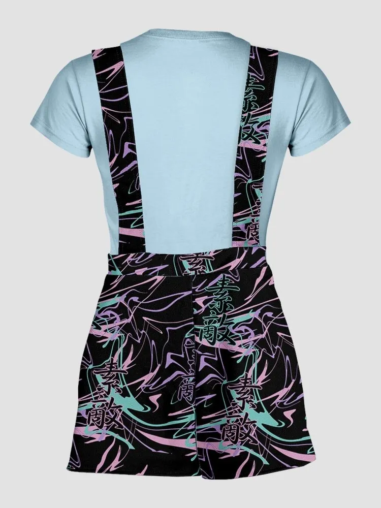 Abstract Black Overalls