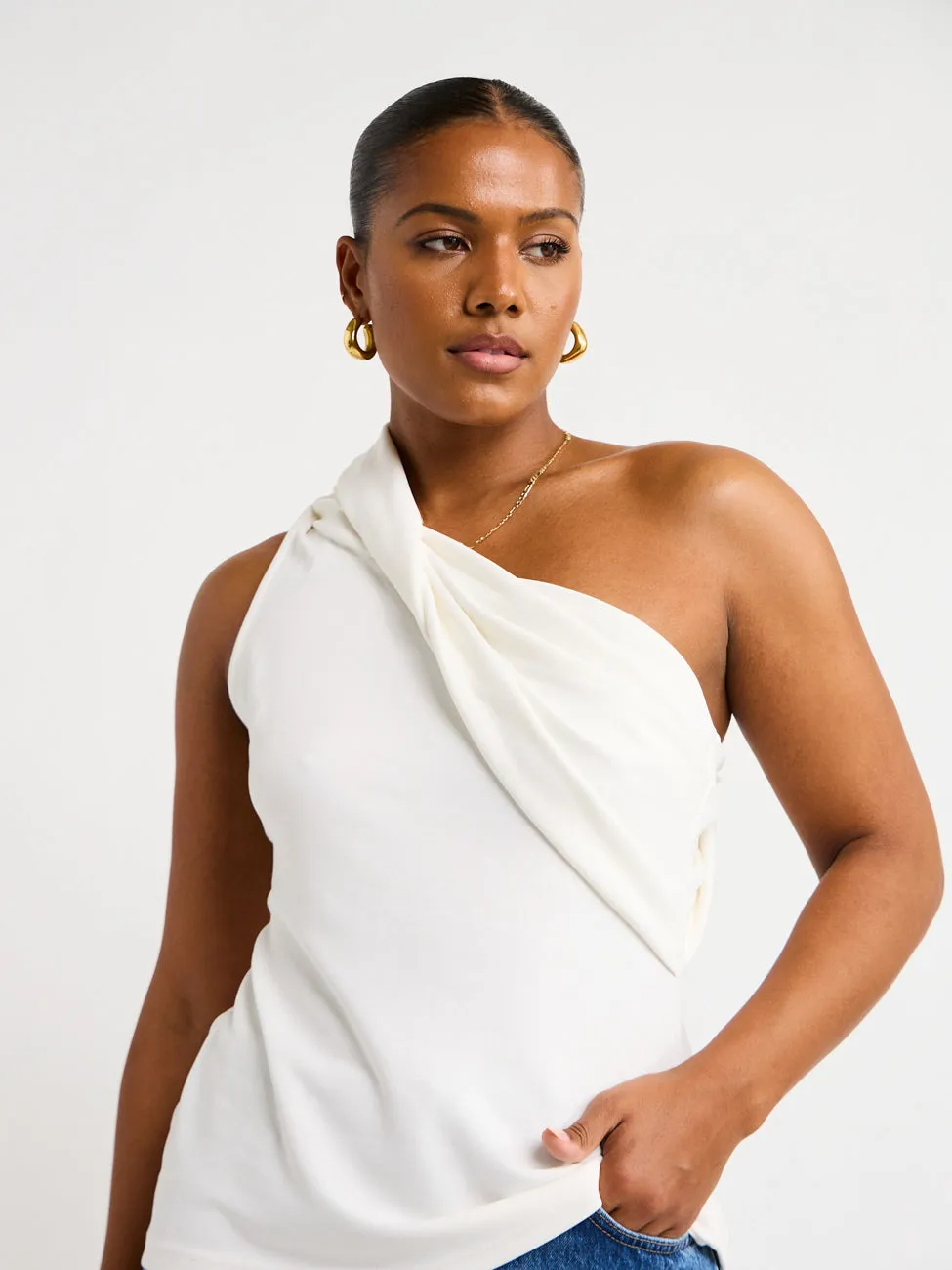 Acler Tompkins Top in Ivory