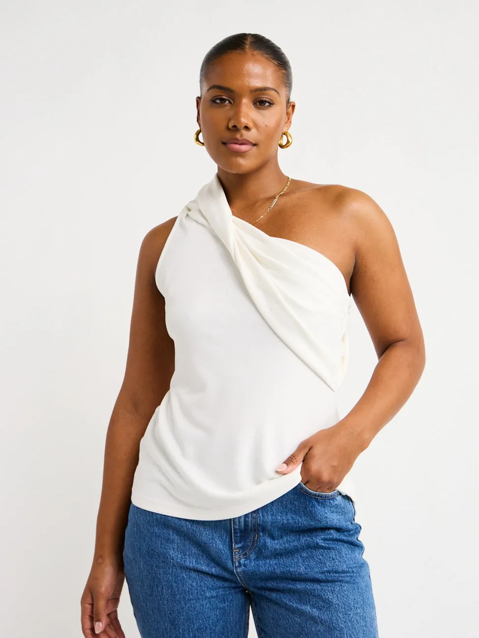 Acler Tompkins Top in Ivory