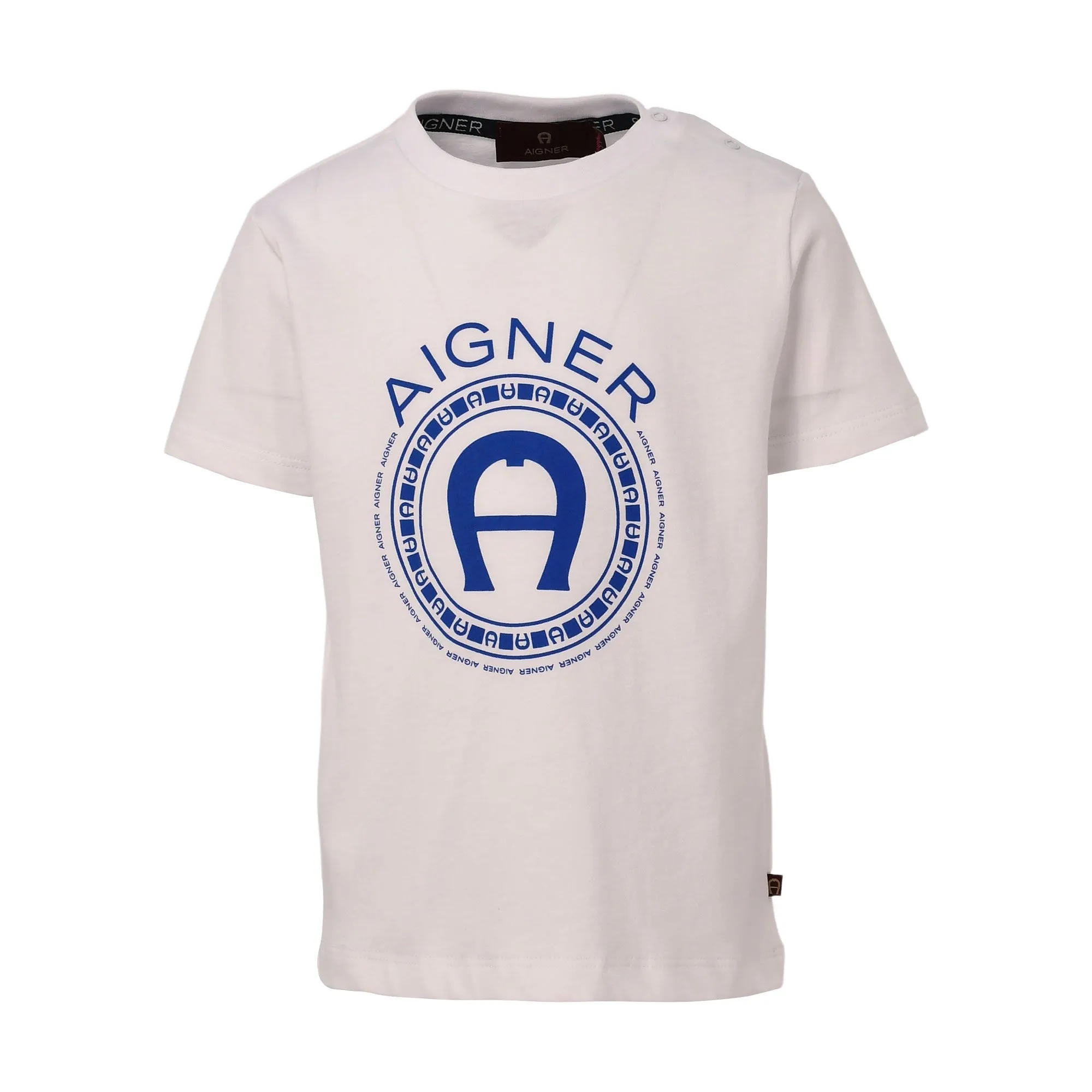 Aigner Kids White Logo Print T-Shirt