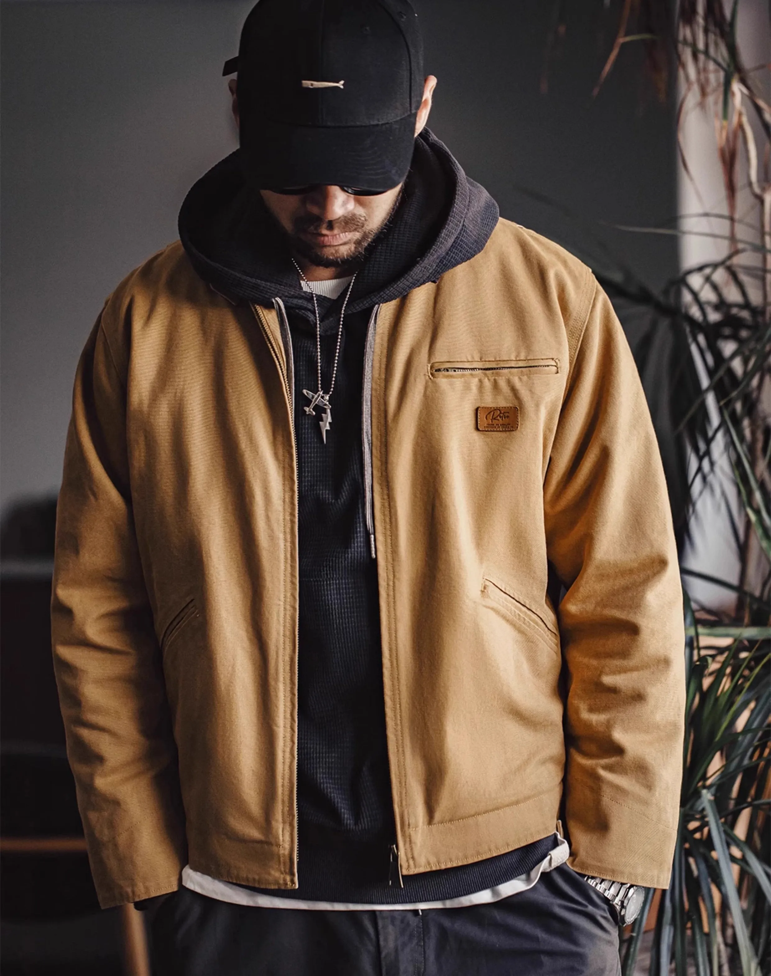 American Retro Detroit Hunting Heavy Canvas Men's Jacket
