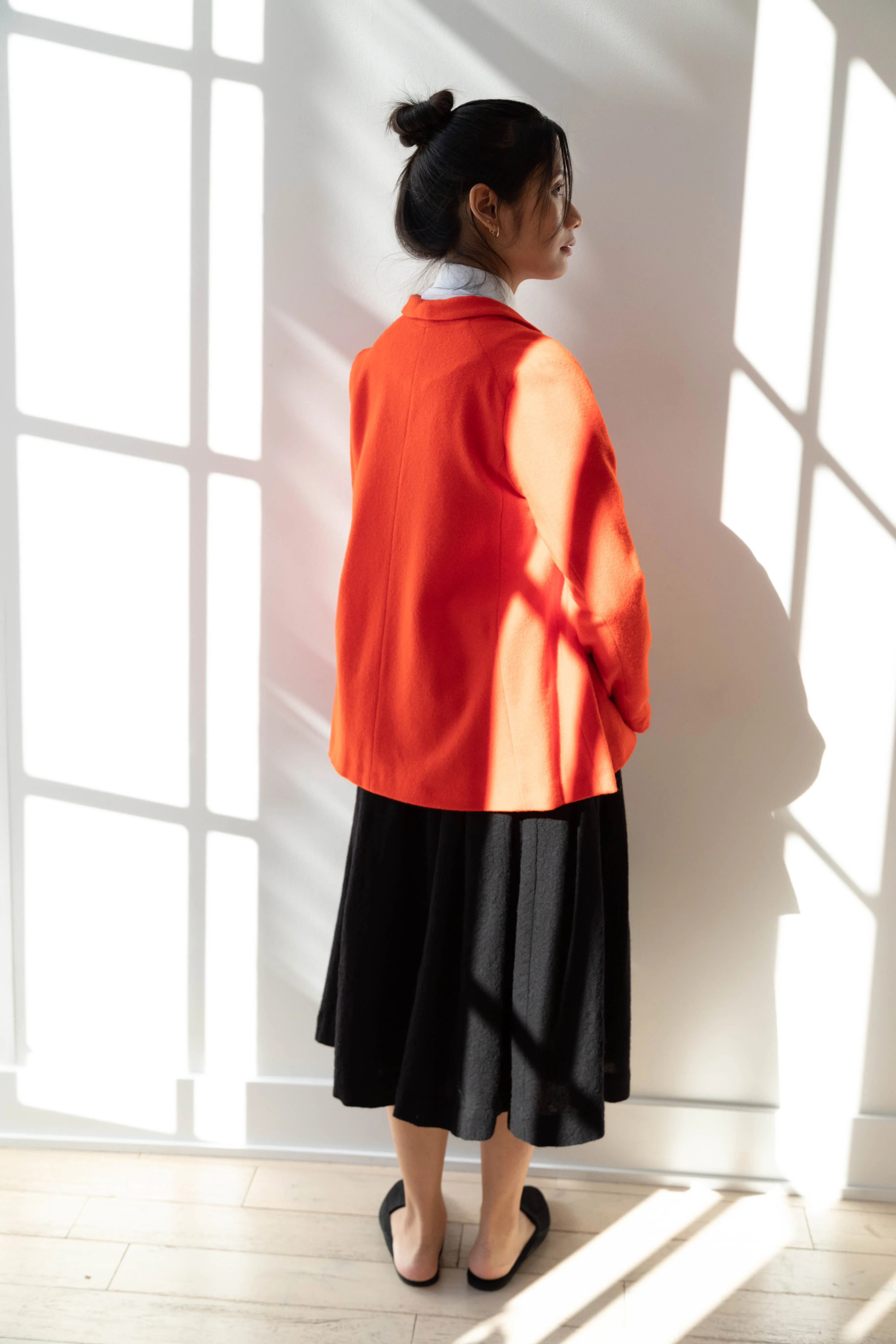 Apuntob | Wool Cashmere Jacket in Tomato