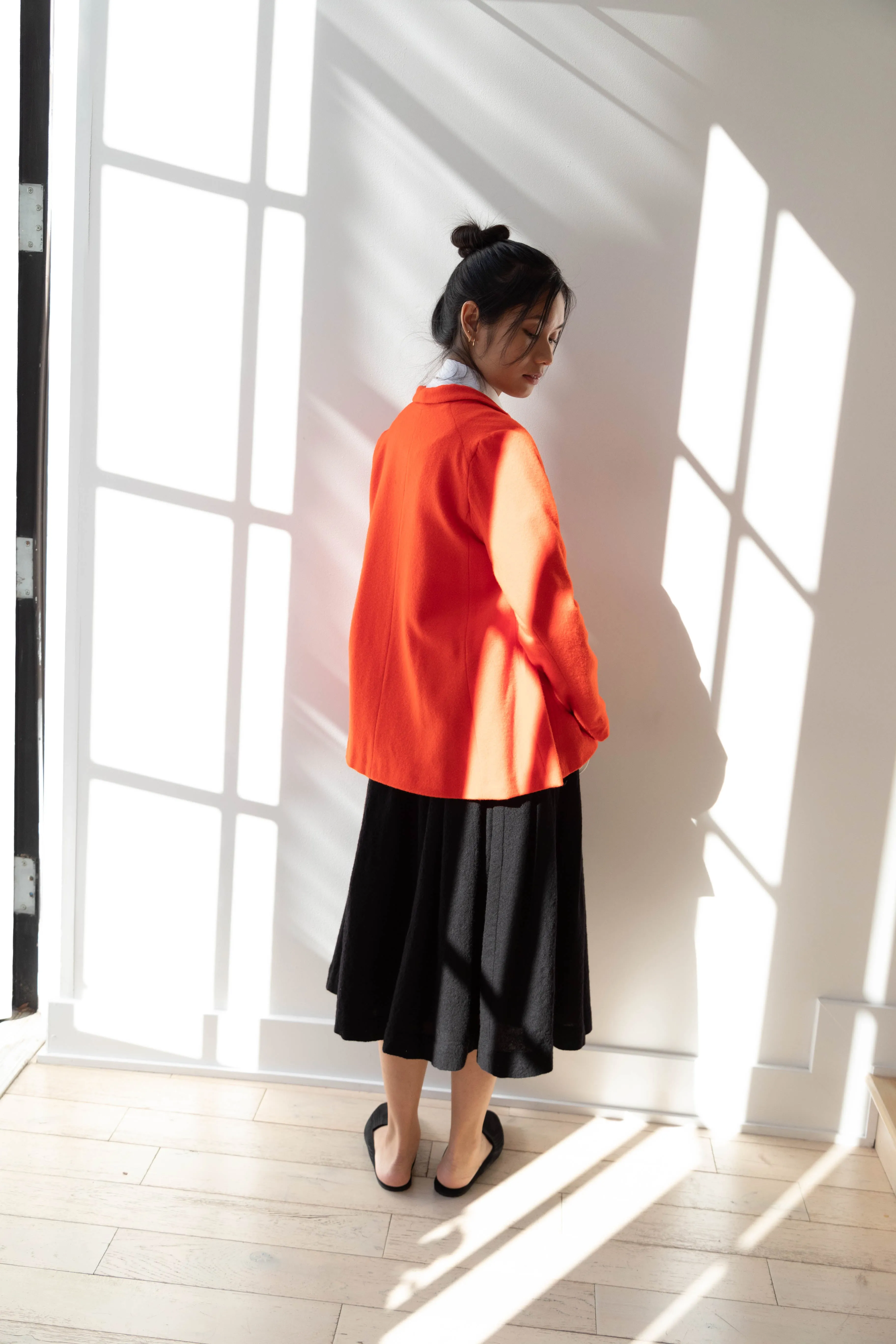 Apuntob | Wool Cashmere Jacket in Tomato
