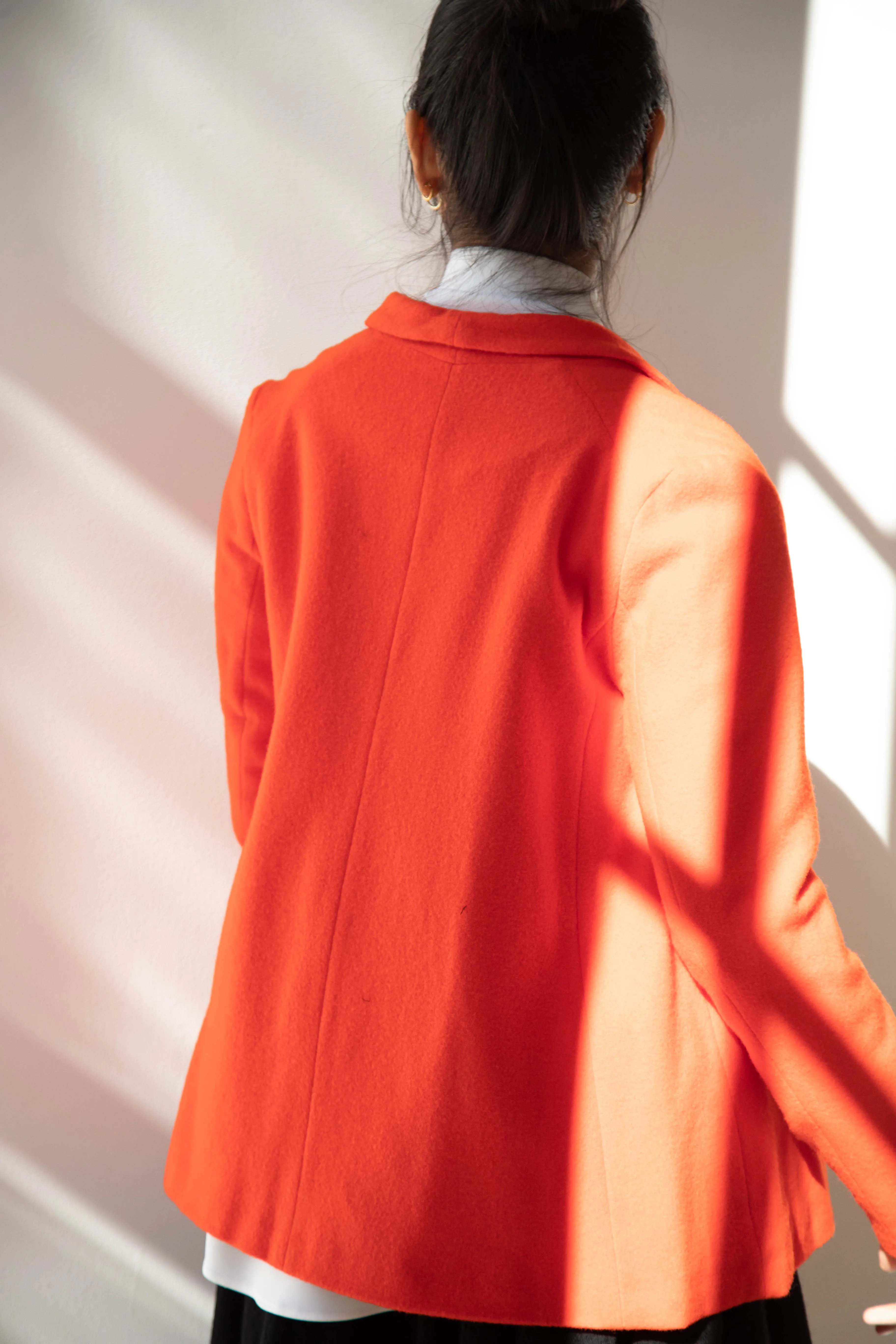 Apuntob | Wool Cashmere Jacket in Tomato