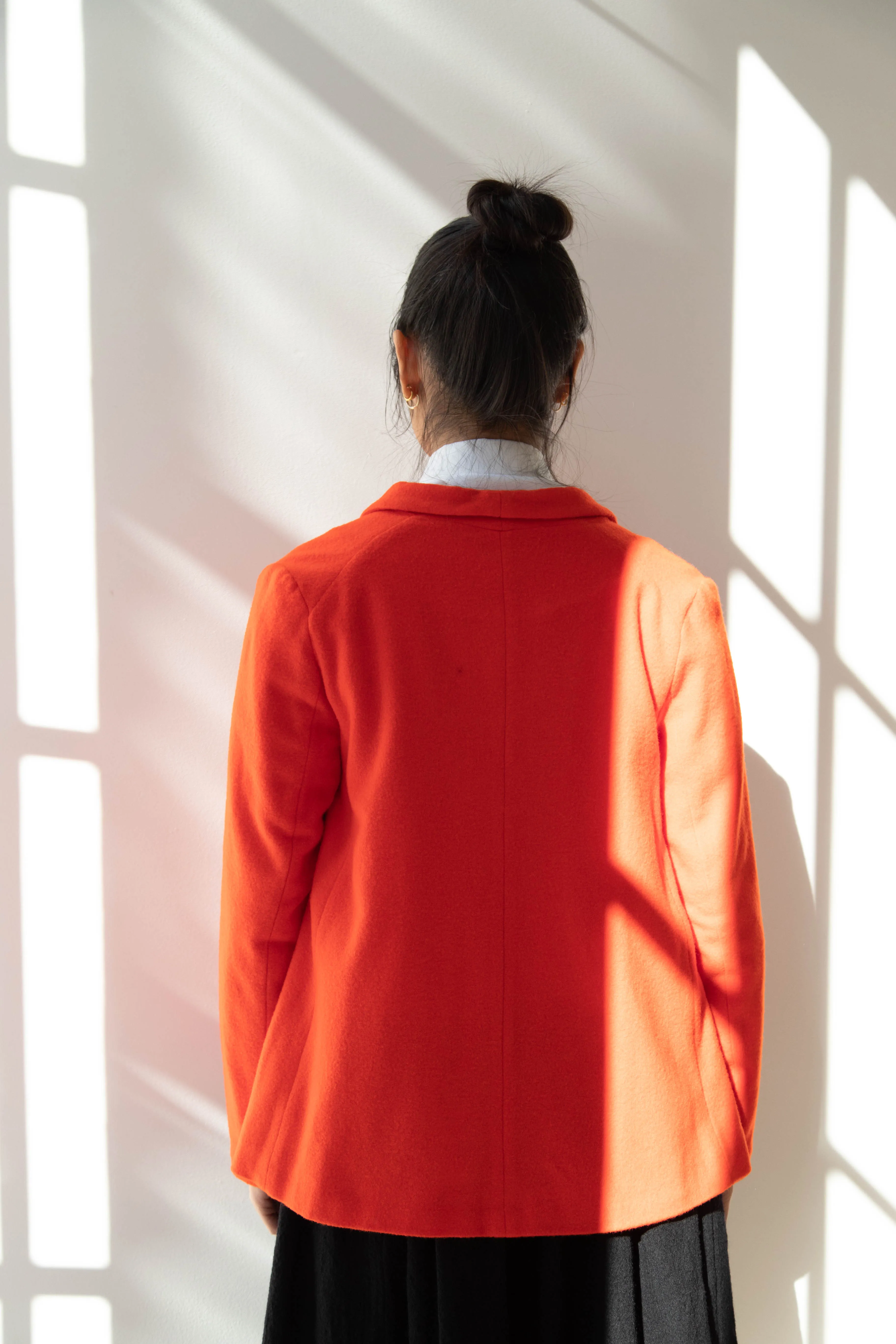 Apuntob | Wool Cashmere Jacket in Tomato