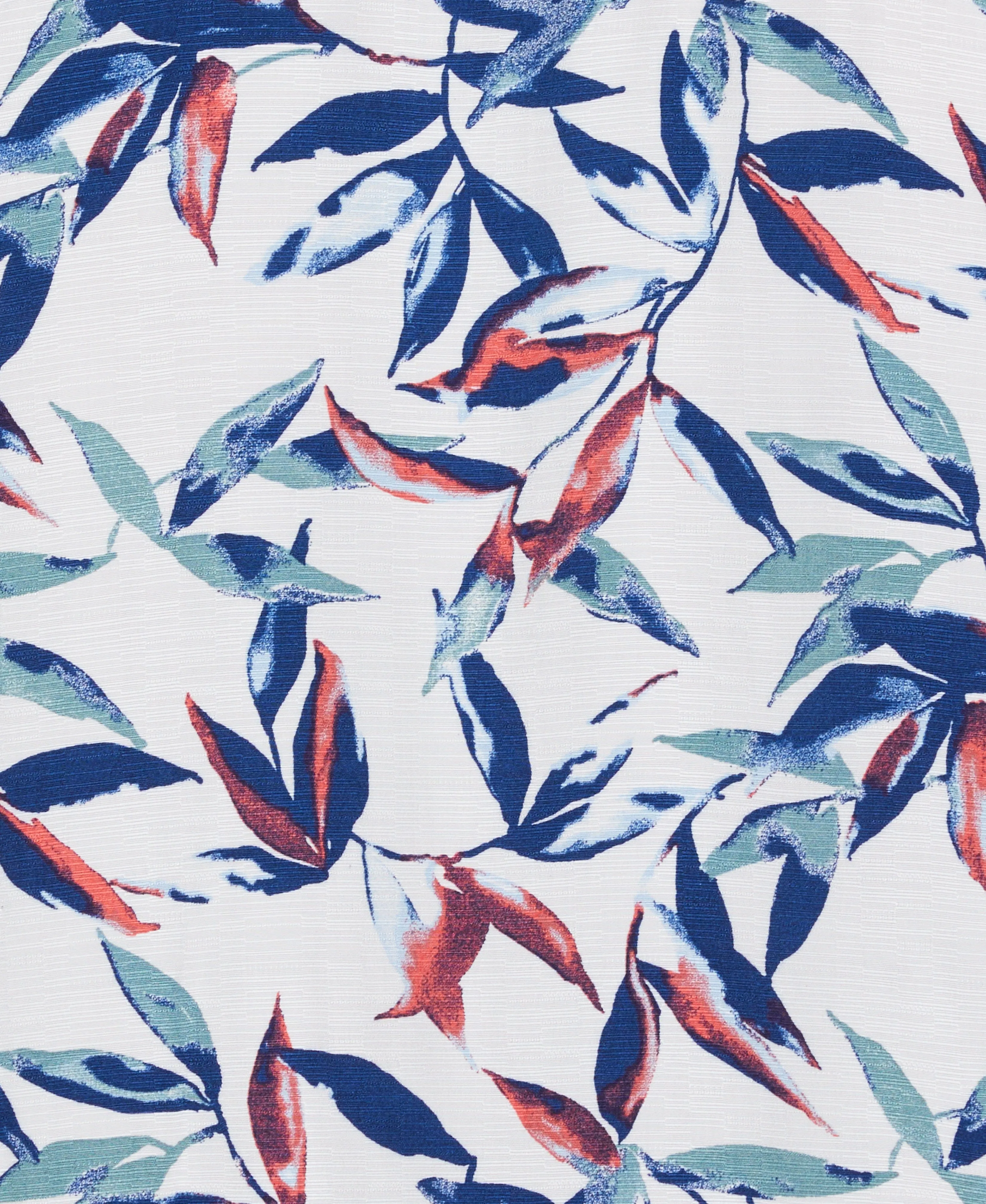 Big & Tall Watercolor Leaf Print Textured Shirt