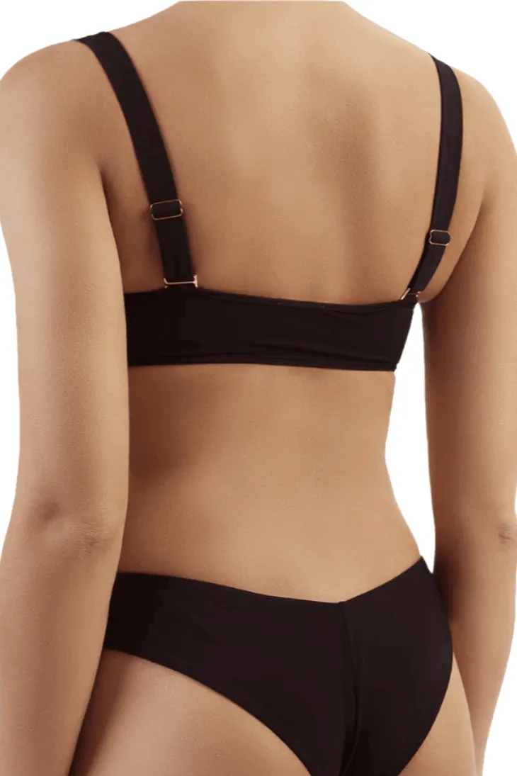 Black Allure Underwire Padded Bikini Top