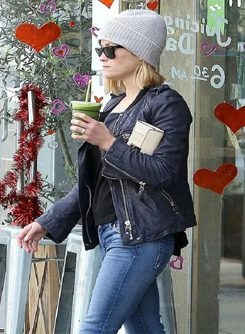 Black Leather Jacket worn by Reese Witherspoon