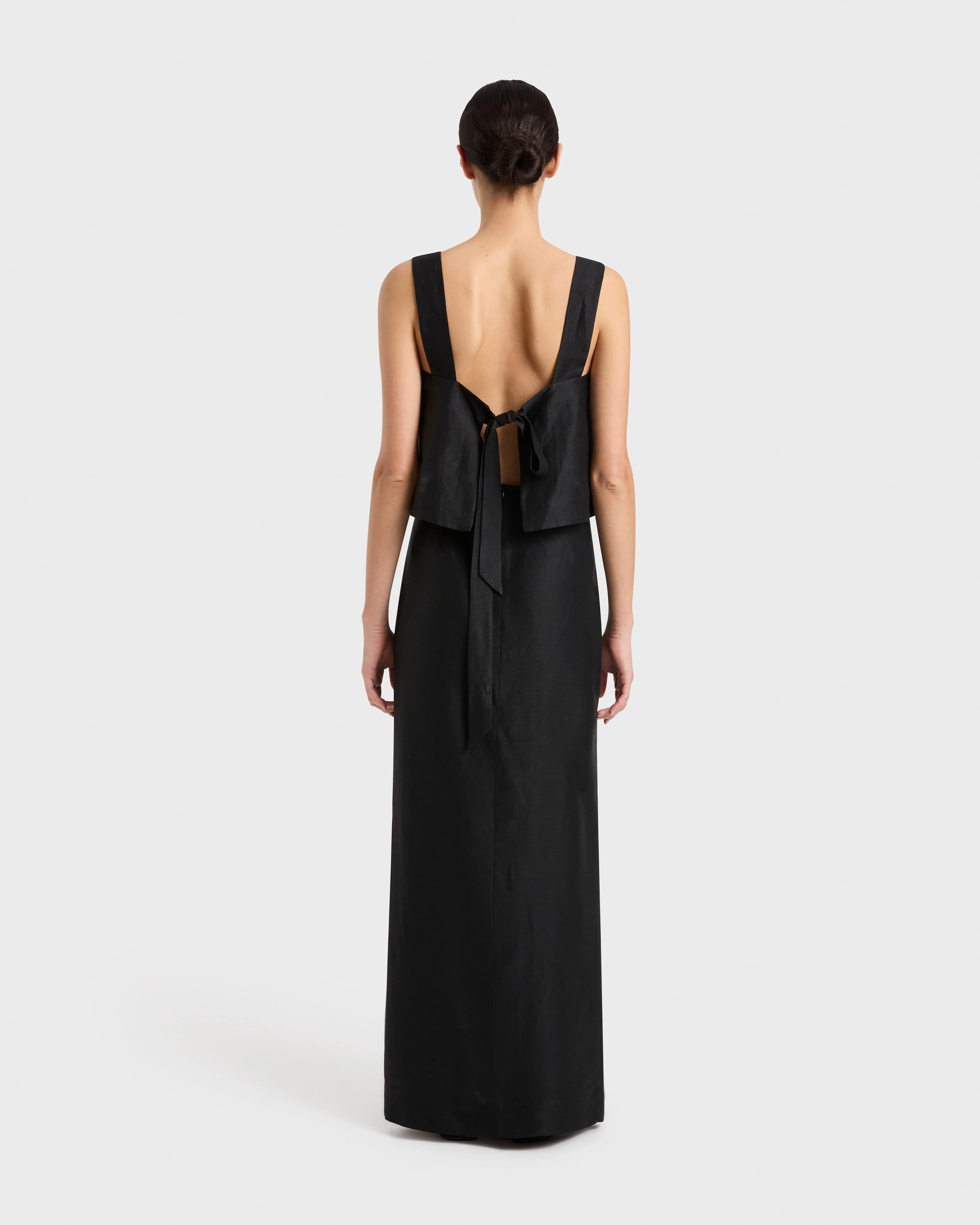 Bormio Origami Maxi Skirt - Black