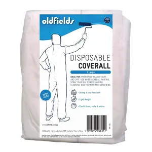 Disposable Hooded white overalls or coveralls XL (X Large)