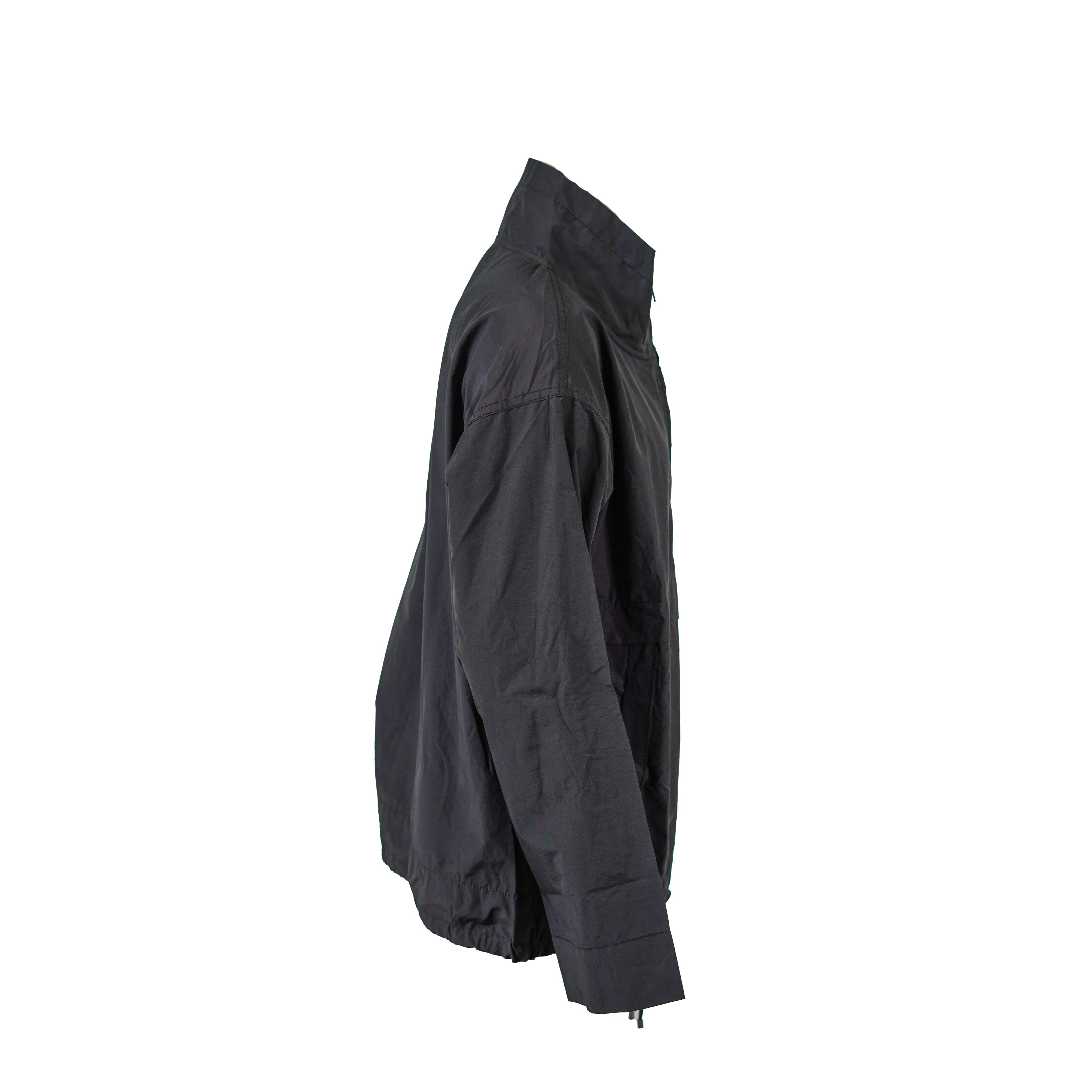 Eileen Fisher Stand Collar Anorak Lightweight Pullover Windbreaker Black XS