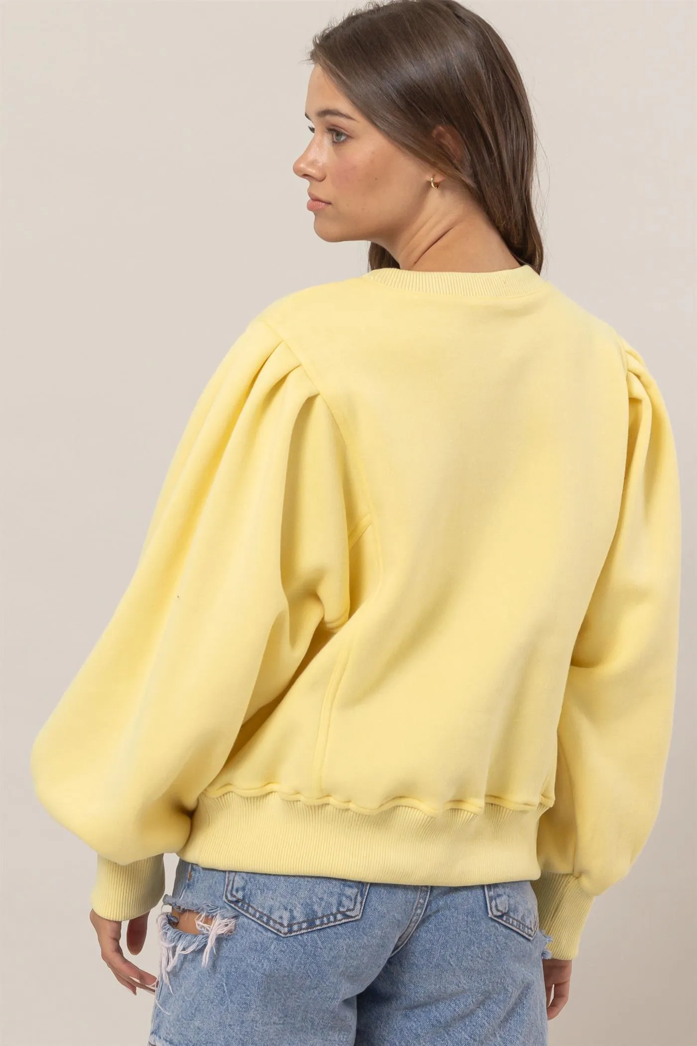 HF25A068-Crew Neck French Terry Pullover