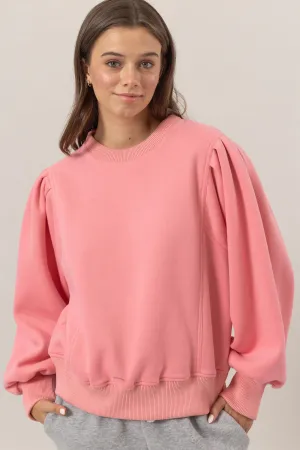 HF25A068-Crew Neck French Terry Pullover