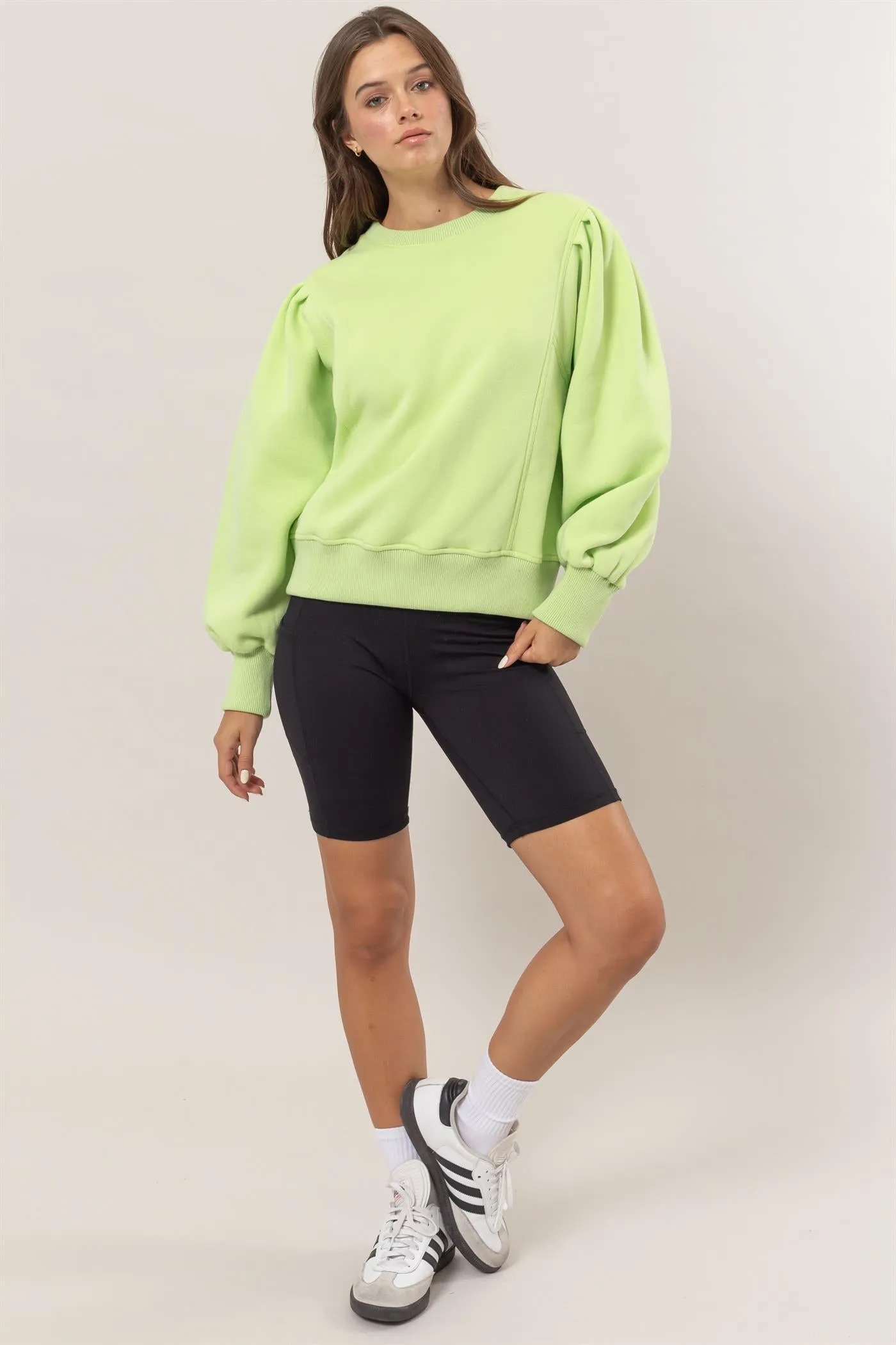 HF25A068-Crew Neck French Terry Pullover
