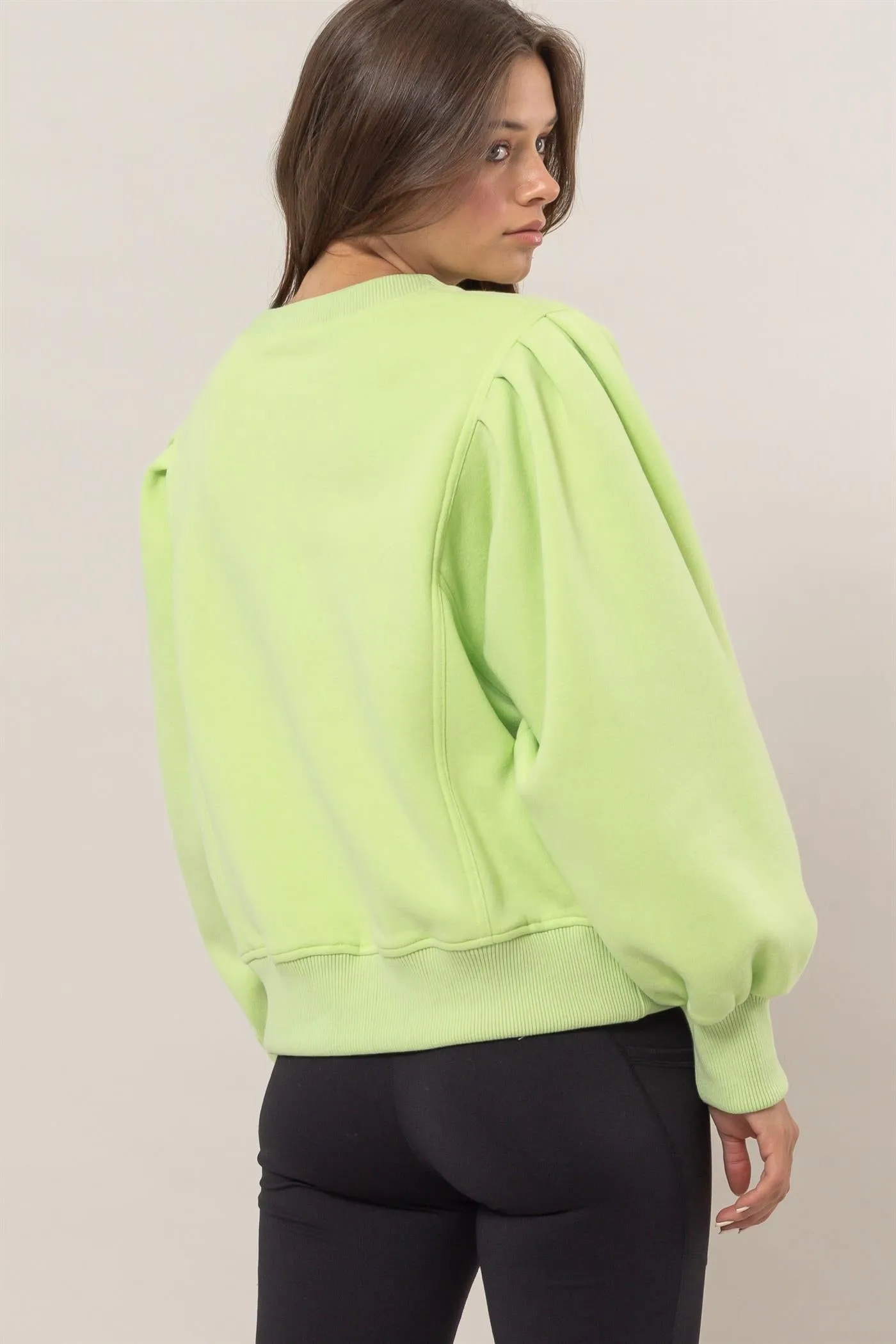 HF25A068-Crew Neck French Terry Pullover