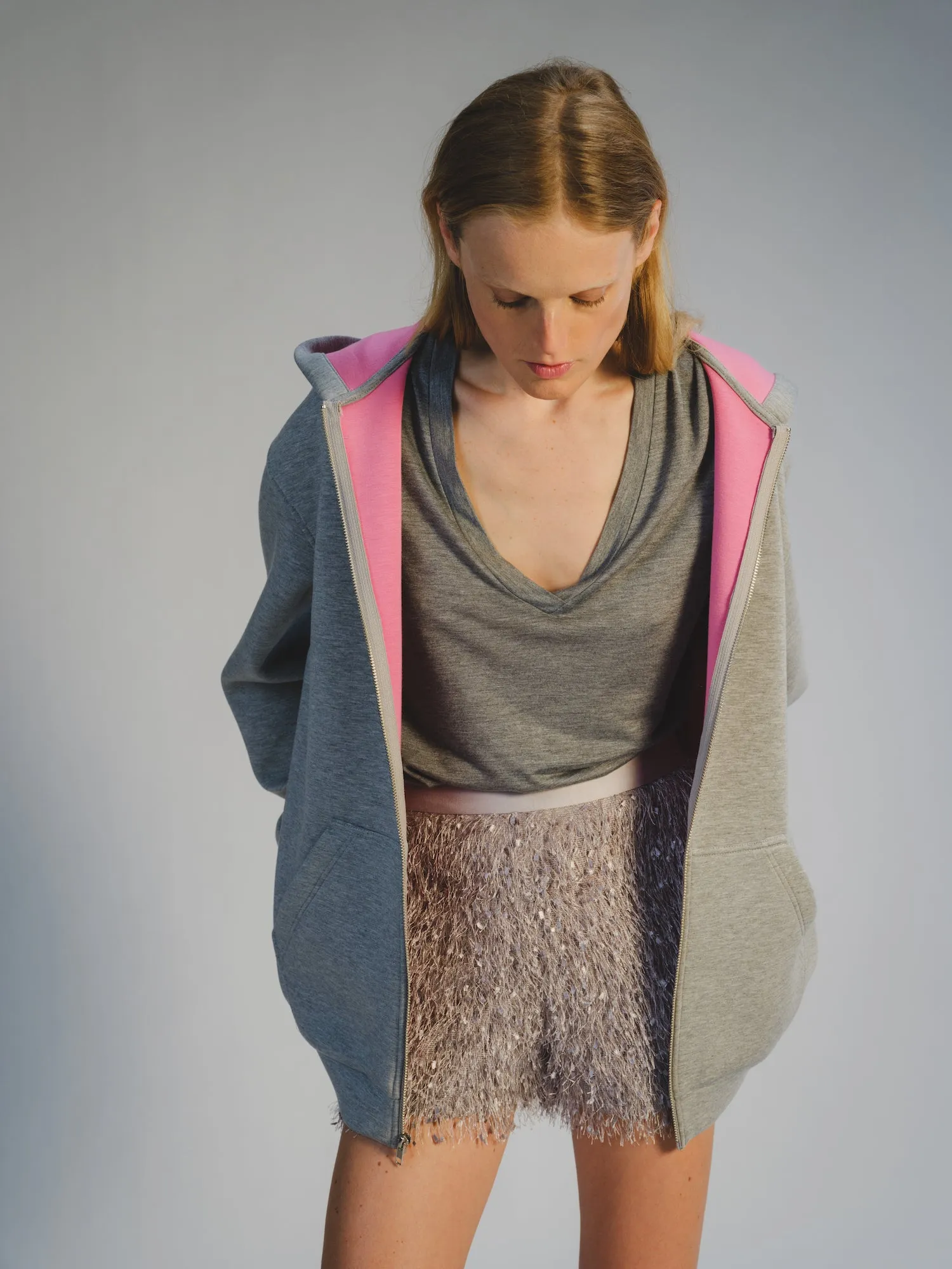 Julia Feather Shorts, Silver