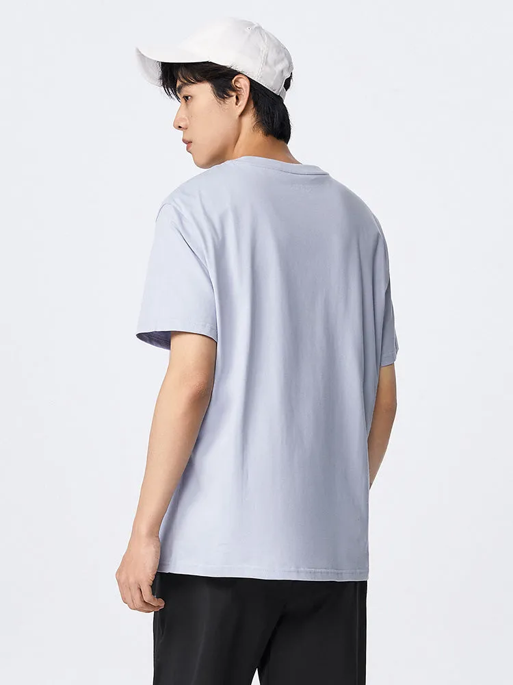 Men's 100% Cotton Jersey Round Neck Short Sleeves T-Shirt