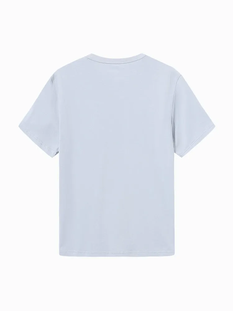 Men's 100% Cotton Jersey Round Neck Short Sleeves T-Shirt