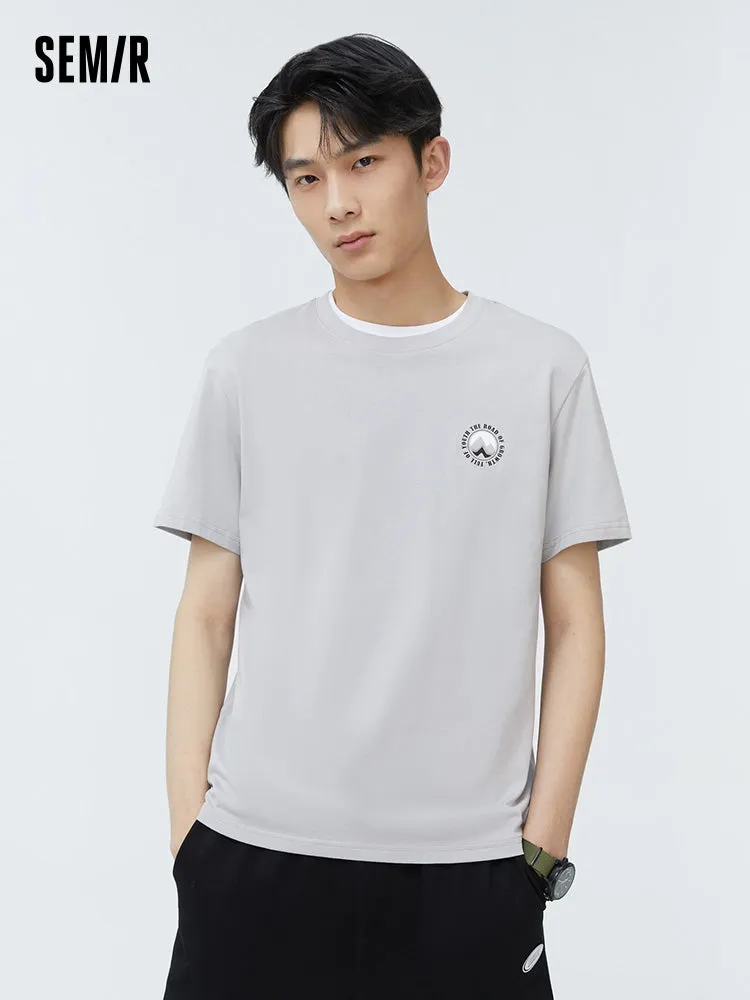 Men's 100% Cotton Jersey Round Neck Short Sleeves T-Shirt