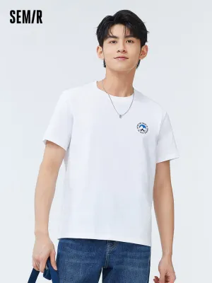 Men's 100% Cotton Jersey Round Neck Short Sleeves T-Shirt