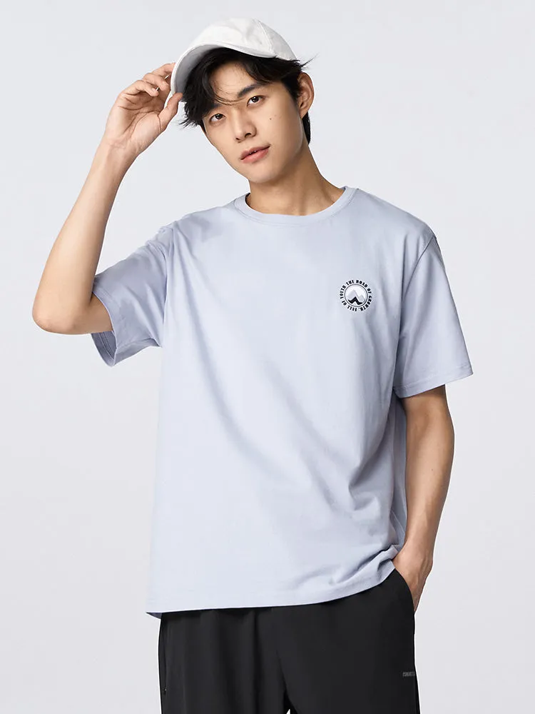 Men's 100% Cotton Jersey Round Neck Short Sleeves T-Shirt