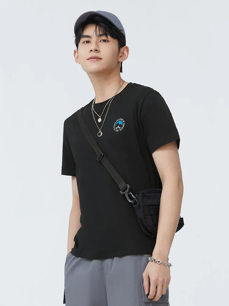 Men's 100% Cotton Jersey Round Neck Short Sleeves T-Shirt
