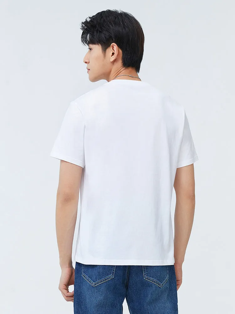 Men's 100% Cotton Jersey Round Neck Short Sleeves T-Shirt