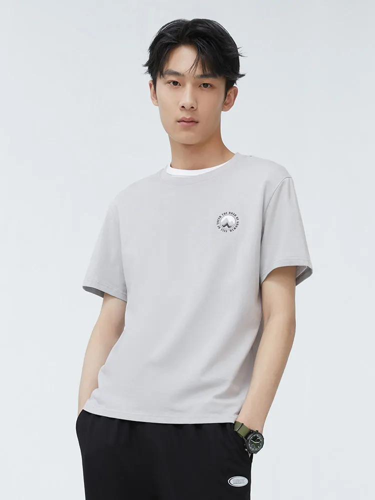 Men's 100% Cotton Jersey Round Neck Short Sleeves T-Shirt