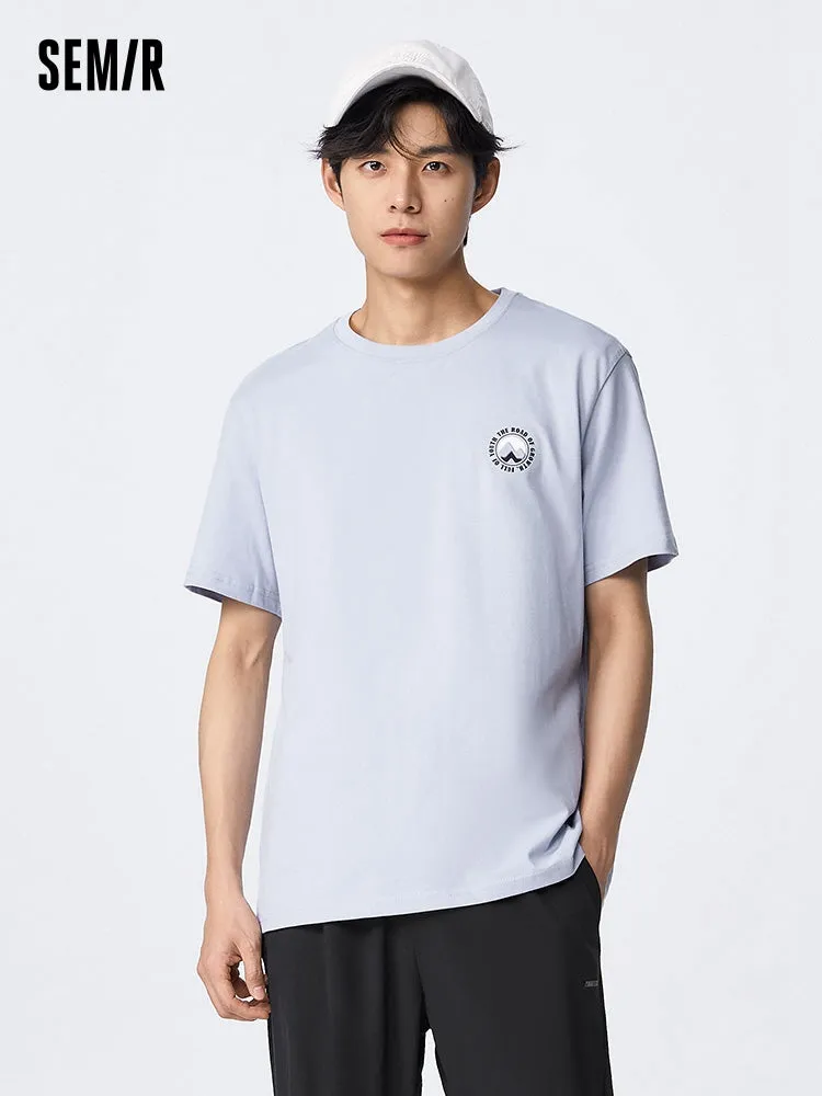 Men's 100% Cotton Jersey Round Neck Short Sleeves T-Shirt