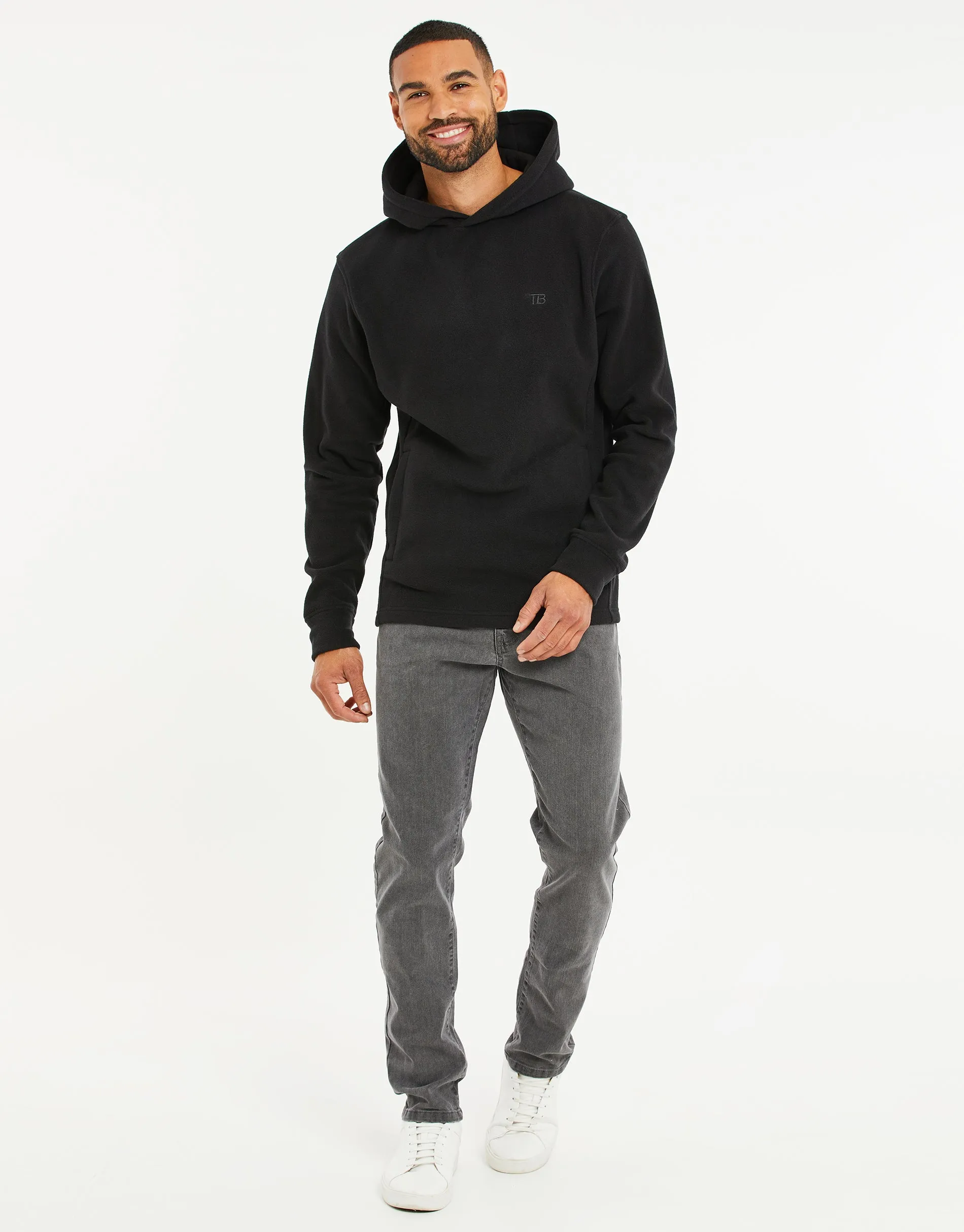 Men's Black Fitness Pullover Hoodie