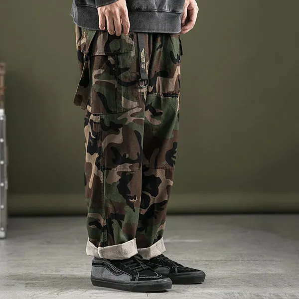 Military Style Camouflage Multi-pocket Overalls