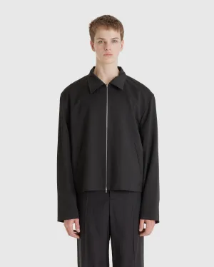 Mini Jacket Black Worsted Wool