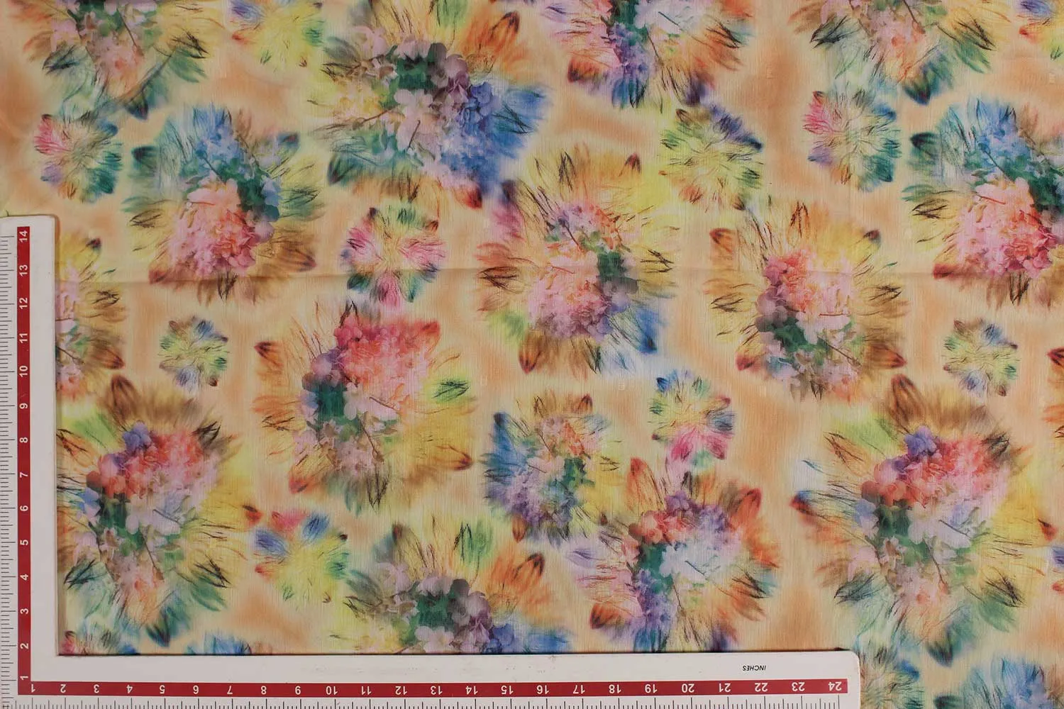 Multi Colour Floral Nylon Fabric