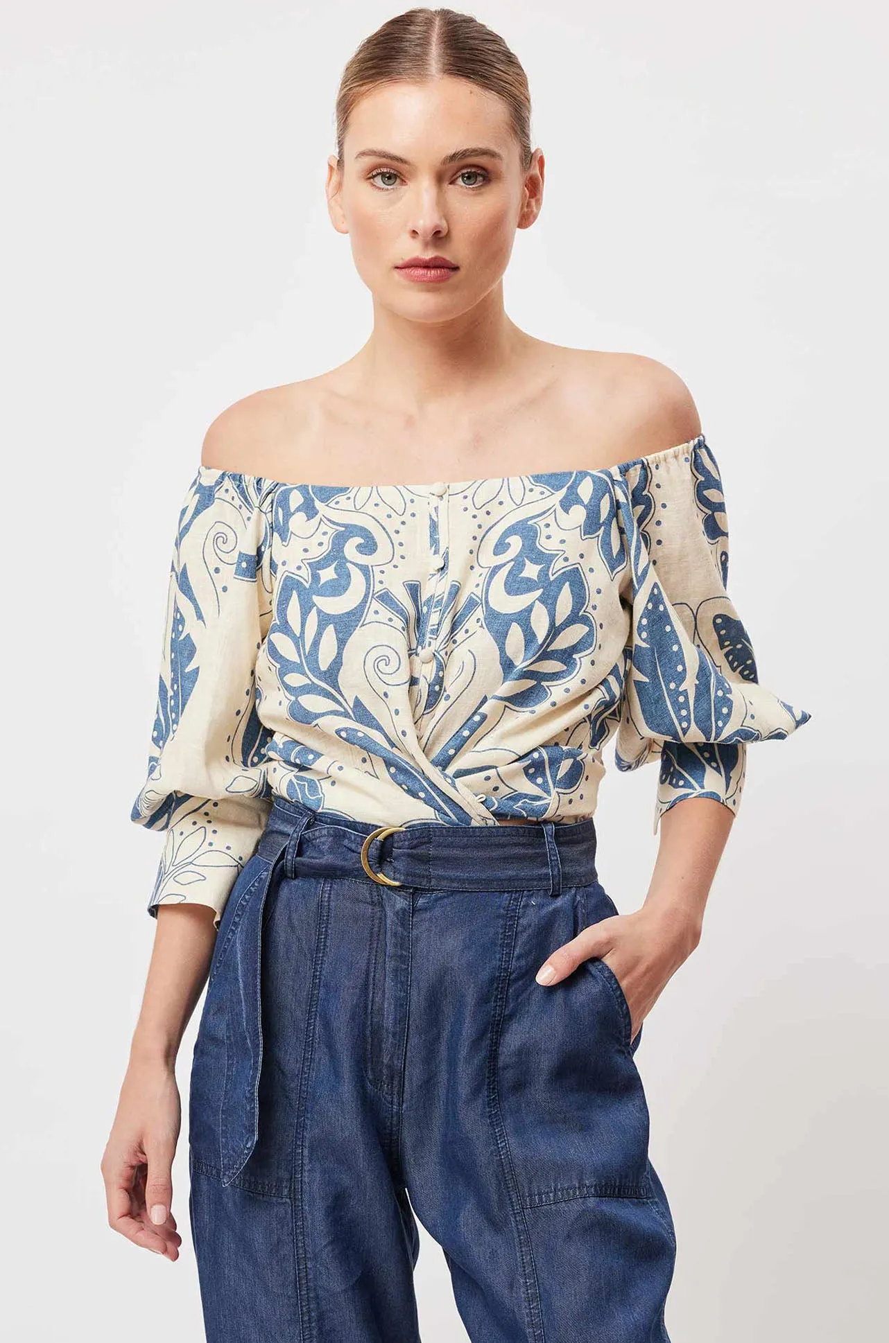 Once Was - Templo Off The Shoulder Top