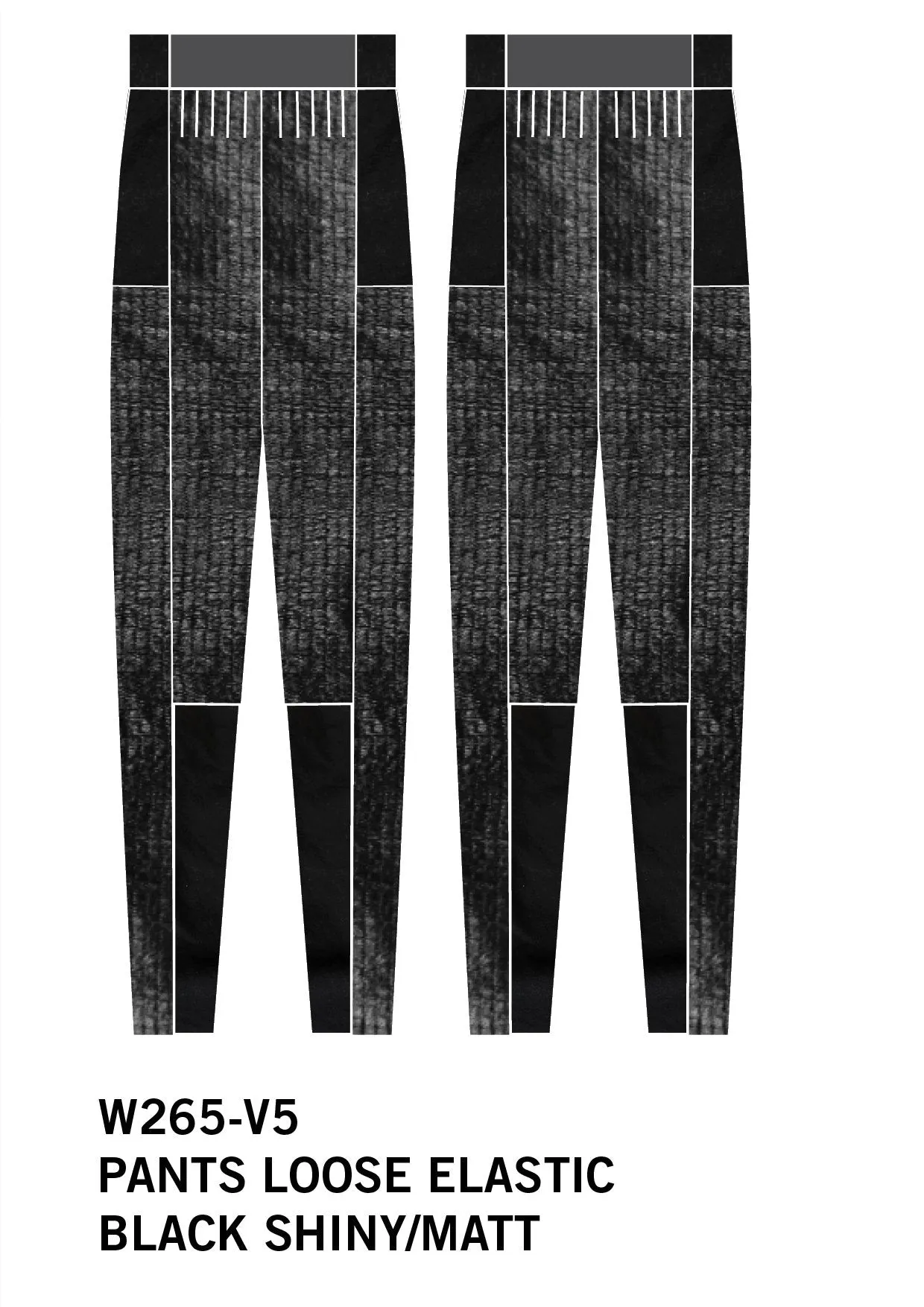 PANTS LOOSE ELASTIC - BLACK shiny by BERENIK