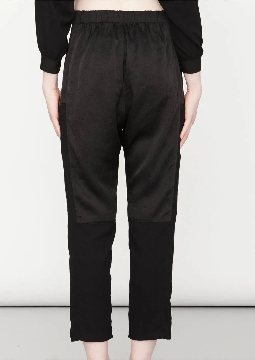 PANTS LOOSE ELASTIC - BLACK shiny by BERENIK