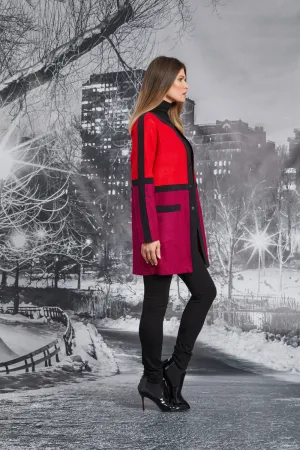 Paula Ryan Colour Block Coat -Merino