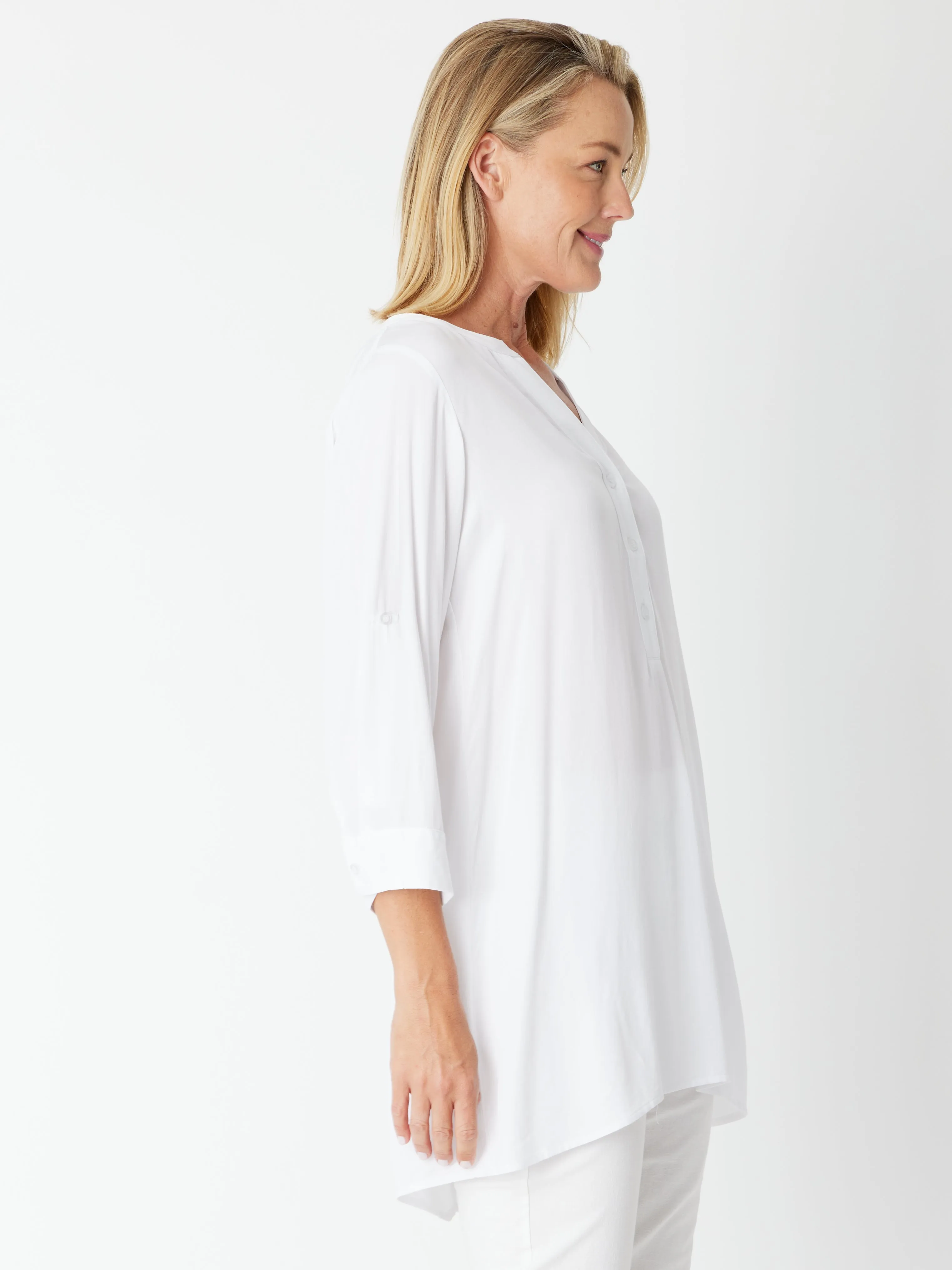Pebbles Core Long Line Shirt - 30530 White