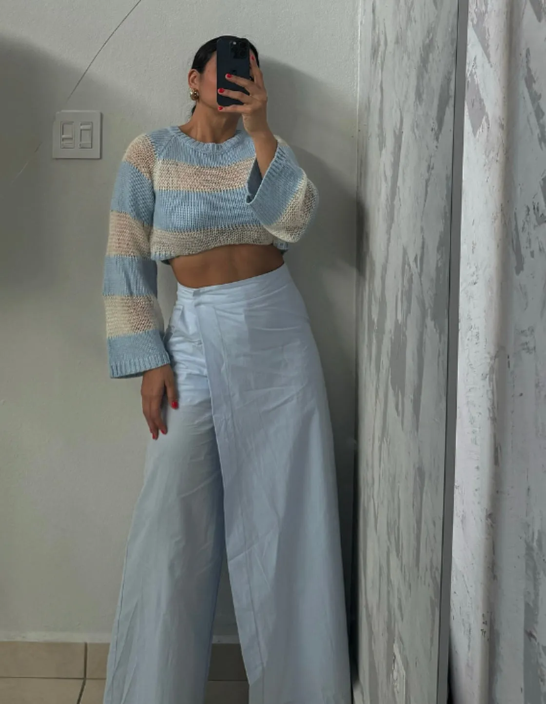 Periwinkle Overlap Pants