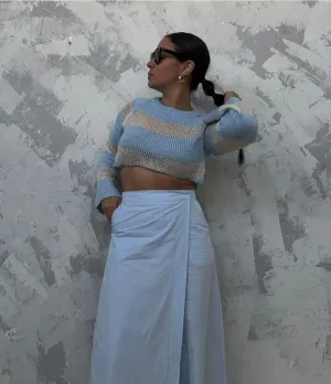 Periwinkle Overlap Pants