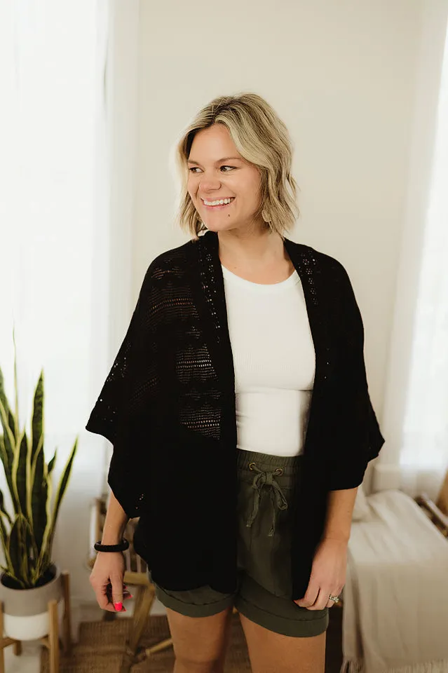 Pointelle Knit Kimono