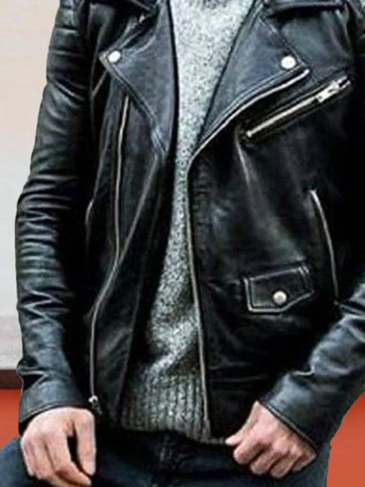Punk Motorcycle Leather Jacket