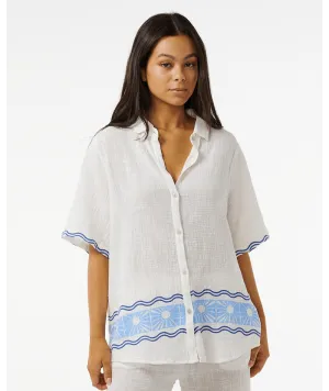 Rip Curl Santorini Sun Printed Shirt-Blue