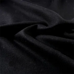 Runway Silks Black Wool Single Crepe Fabric