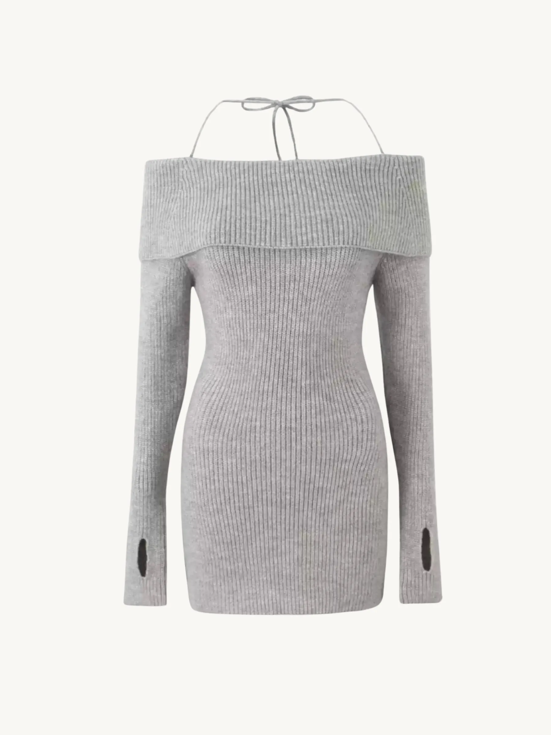 Samar Off Shoulder Knit Mini Dress