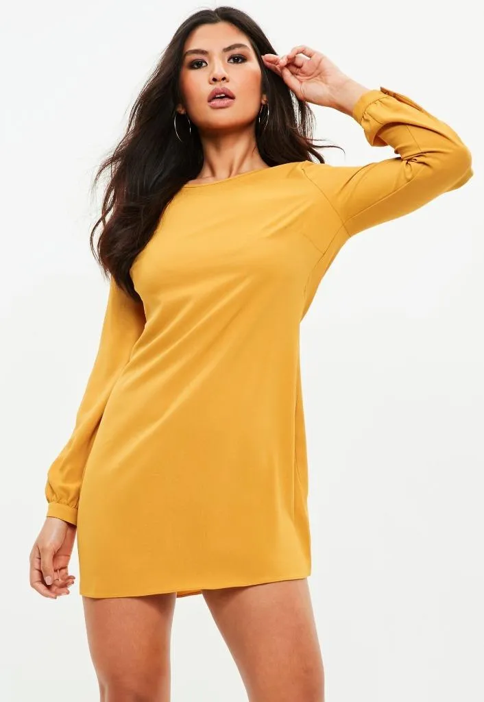 Scuba Crepe Stretch Jersey Knit Dress fabric 58&quot; fashion mustard B2 #85[4][8739]