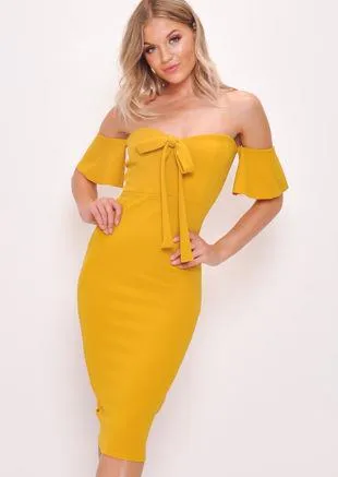 Scuba Crepe Stretch Jersey Knit Dress fabric 58&quot; fashion mustard B2 #85[4][8739]
