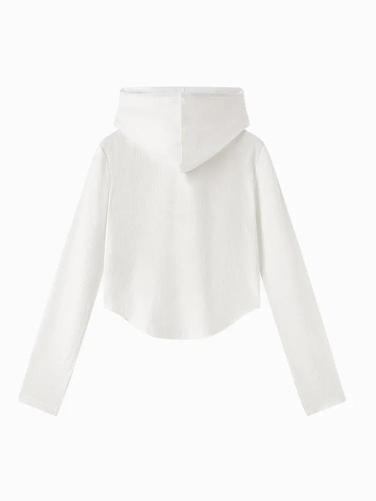Semir Women CASUAL Style Hooded Long Sleeve T-Shirt